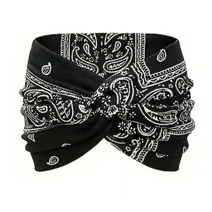 Printed Cross Yoga Headband