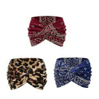 Printed Cross Yoga Headband