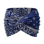 Printed Cross Yoga Headband