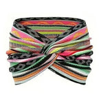 Printed Cross Yoga Headband