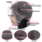 Highlight Balayage Lace Front Wig Human Hair