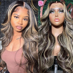 Highlight Balayage Lace Front Wig Human Hair