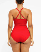 U-Ring Cut Out Shaping Swimsuit