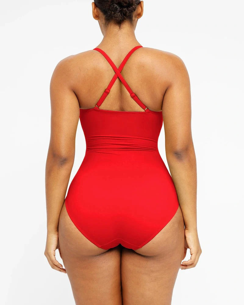 U-Ring Cut Out Shaping Swimsuit