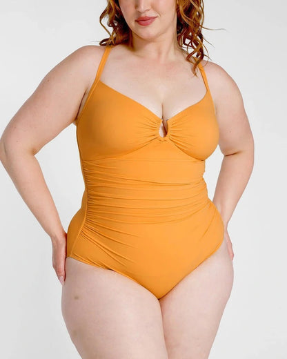 U-Ring Cut Out Shaping Swimsuit