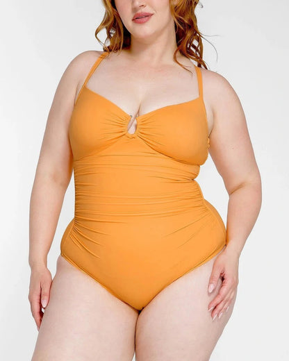 U-Ring Cut Out Shaping Swimsuit