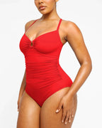 U-Ring Cut Out Shaping Swimsuit