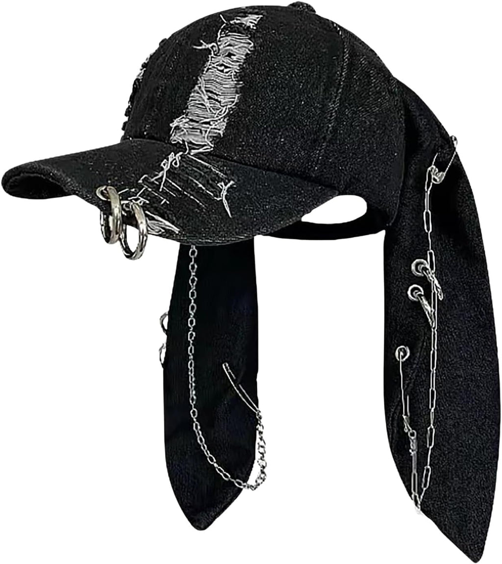Distressed Rabbit Ear Baseball Cap