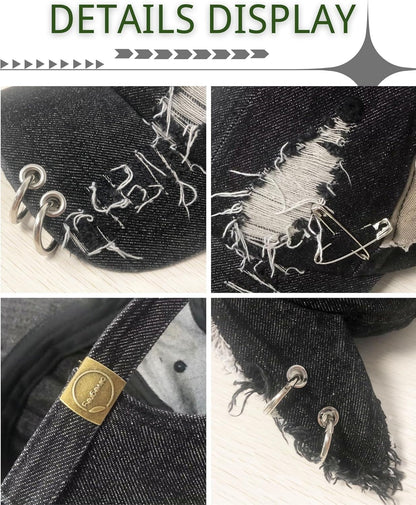 Distressed Rabbit Ear Baseball Cap