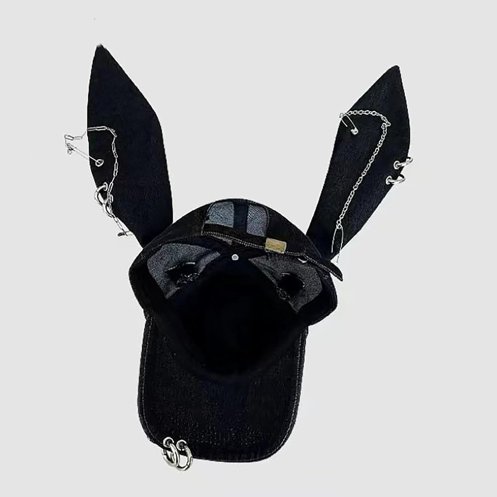 Distressed Rabbit Ear Baseball Cap