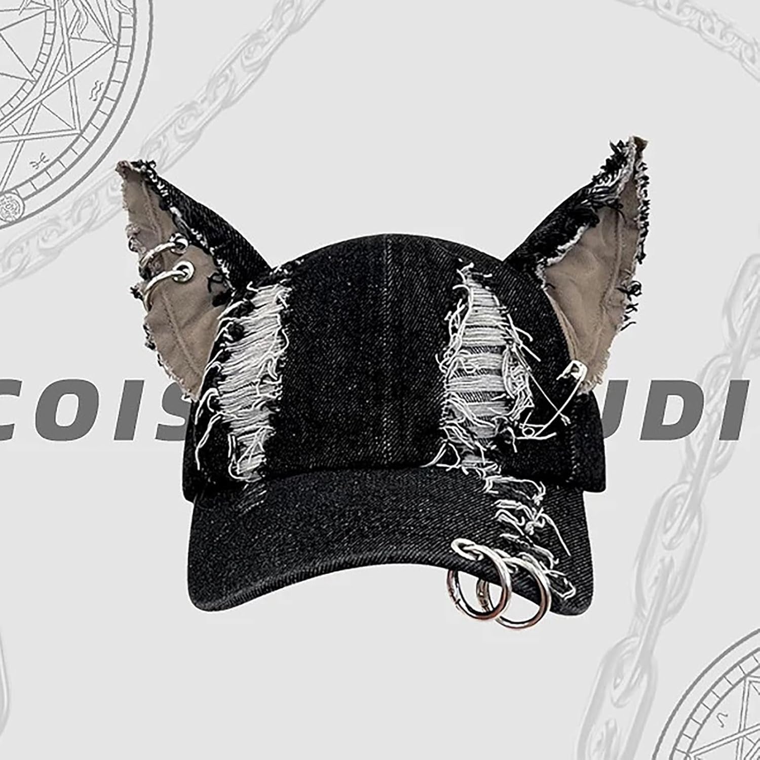Distressed Rabbit Ear Baseball Cap