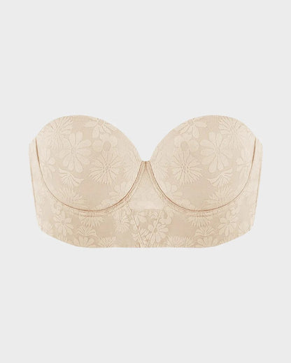Smooth Lace Longline Strapless Underwire Bra