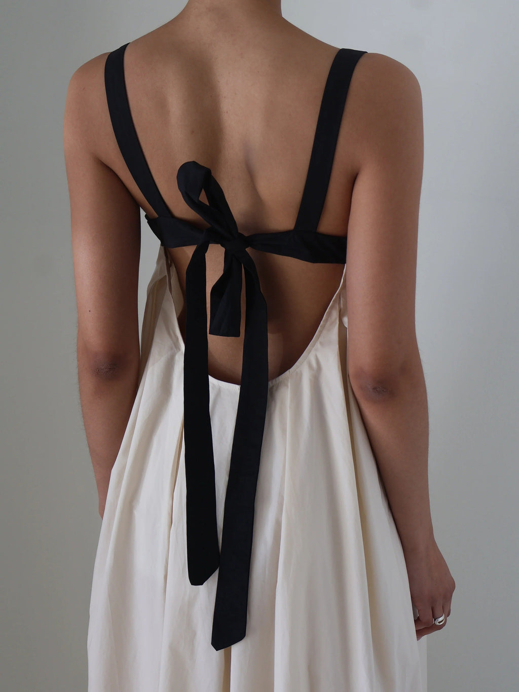 Fashion Back Bow Patchwork Sling Dress