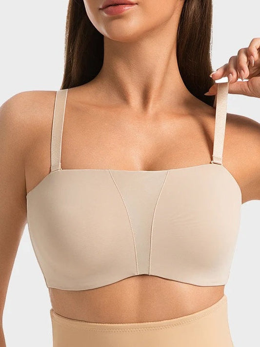 Stropless Anti-Slip Full Overage Headband Bra