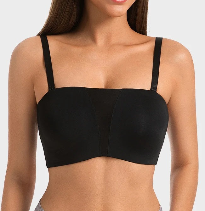 Stropless Anti-Slip Full Overage Headband Bra
