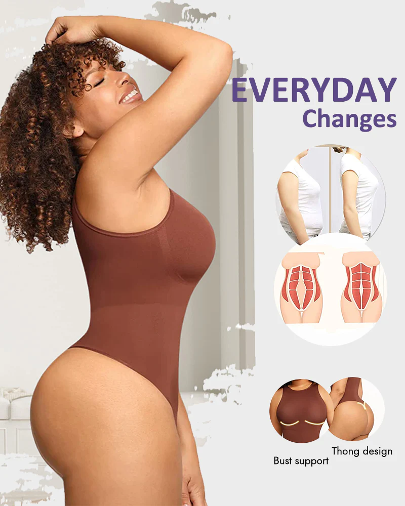 Crew Neck Sleeveless Sculpting Bodysuit Shapewear