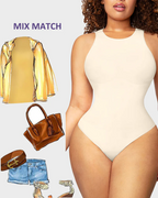 Crew Neck Sleeveless Sculpting Bodysuit Shapewear