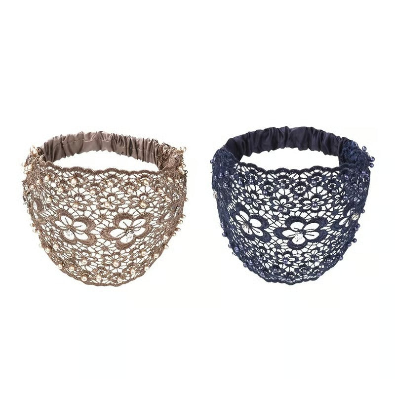 Plum Blossom Hollow Beaded Wide Headband