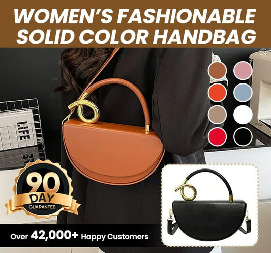 Women‘s Fashionable Solid Color Handbag