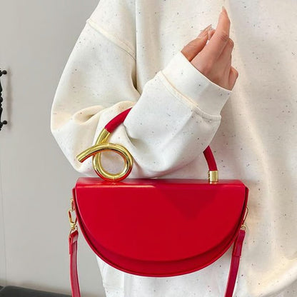 Women‘s Fashionable Solid Color Handbag