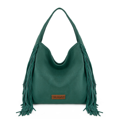 Vegan Suede Tassel Hippie Crossbody Bag