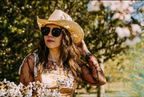 Suncatcher Cowgirl Straw Prism Hat