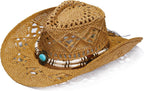 Raffia Straw Western Cowboy Cowgirl Hat