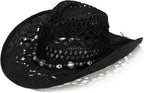 Raffia Straw Western Cowboy Cowgirl Hat