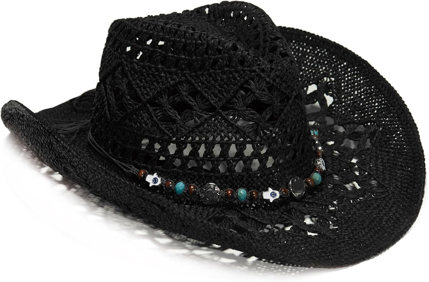Raffia Straw Western Cowboy Cowgirl Hat