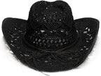Raffia Straw Western Cowboy Cowgirl Hat