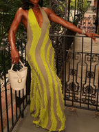 Fluvial Intarsia Roaring Gown