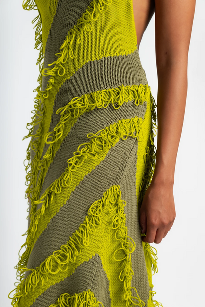 Fluvial Intarsia Roaring Gown