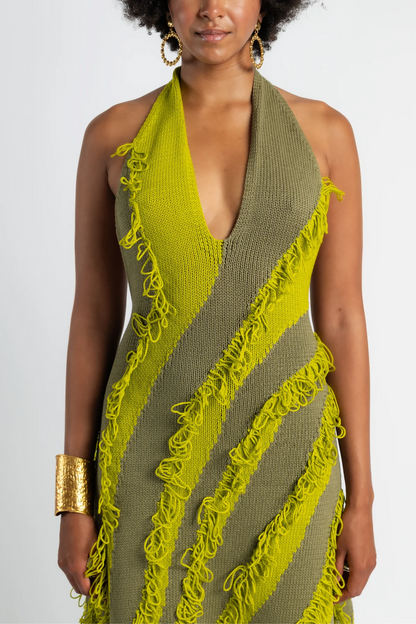 Fluvial Intarsia Roaring Gown