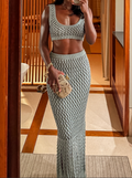 Cotton-Blend Top And Skirt