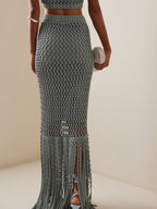 Cotton-Blend Top And Skirt