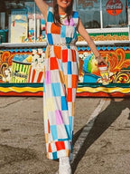 Casual Sleeveless Wide Leg Long Pants