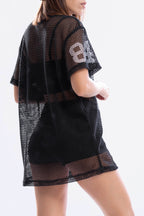 No. 84 Loose Mesh Top, Vest, and Shorts 3-Piece Set