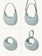Solid Color Multiple Back Method Crescent Bag