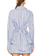 Striped Throughout Shirt And Skirt