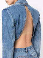 Crystal-embellished Denim Jacket