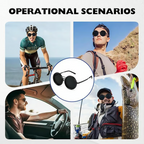 Adjustable Tint Rounded Polarized Lenses Retro Sunglasses