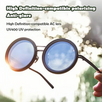 Adjustable Tint Rounded Polarized Lenses Retro Sunglasses