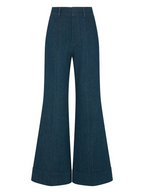 Backless Denim Hundred Flowers Two-piece Set