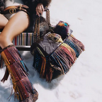 Leather Fringe Shoulder Bag