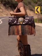 Leather Fringe Shoulder Bag