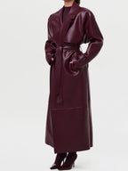 Vegan Leather Trench Coat