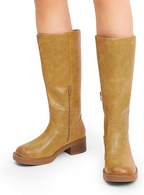 Womens Knee High Boots Square Toe