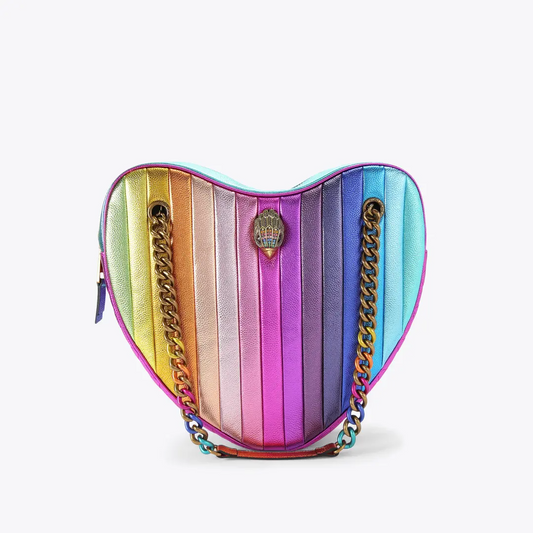 Heart leather crossbody bag