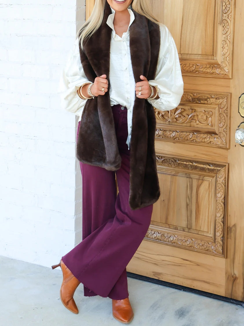 Fur Espresso Scarf