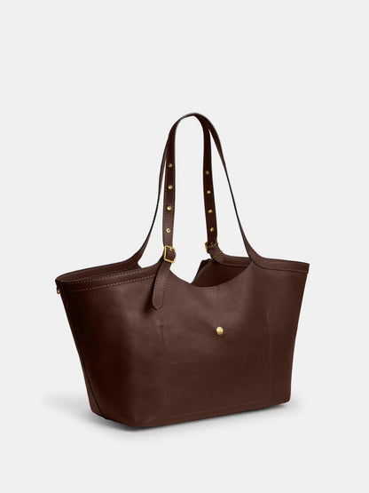 Grain Leather Tote Bag